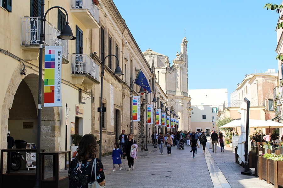 Veduta di Via Ridola a Matera