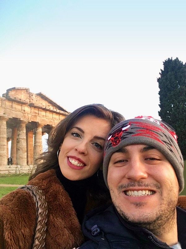 Paestum: selfie sullo sfondo dei Templi