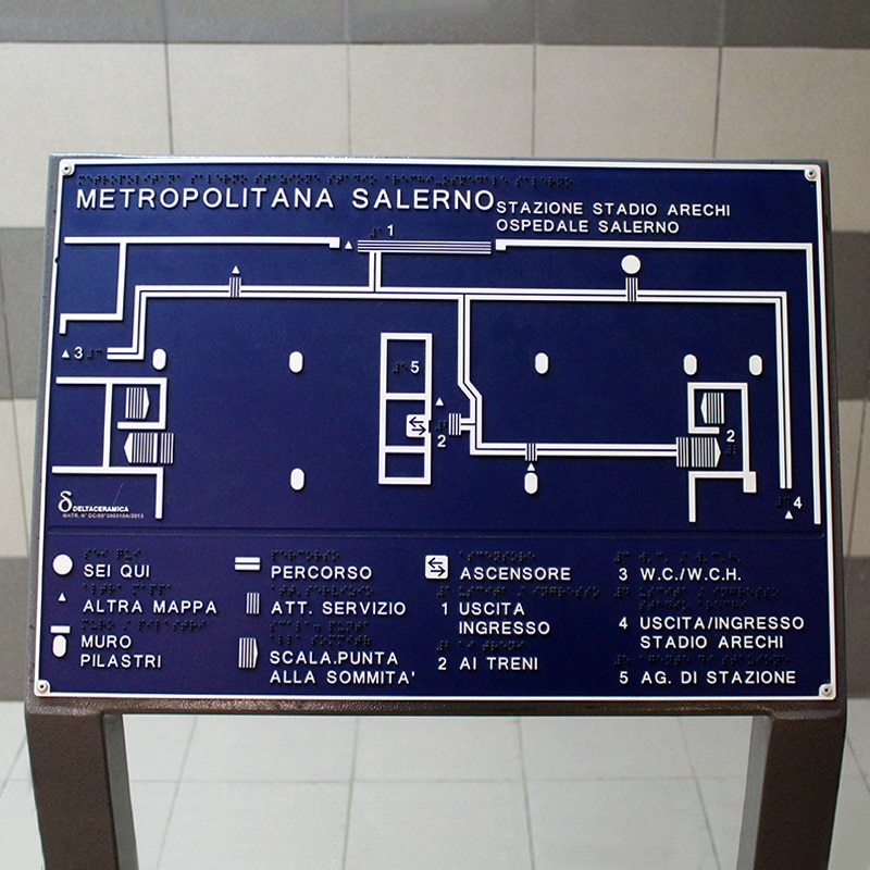 Mappa della Metropolitana di Salerno, fermata Stadio Arechi/Ospedale di Salerno