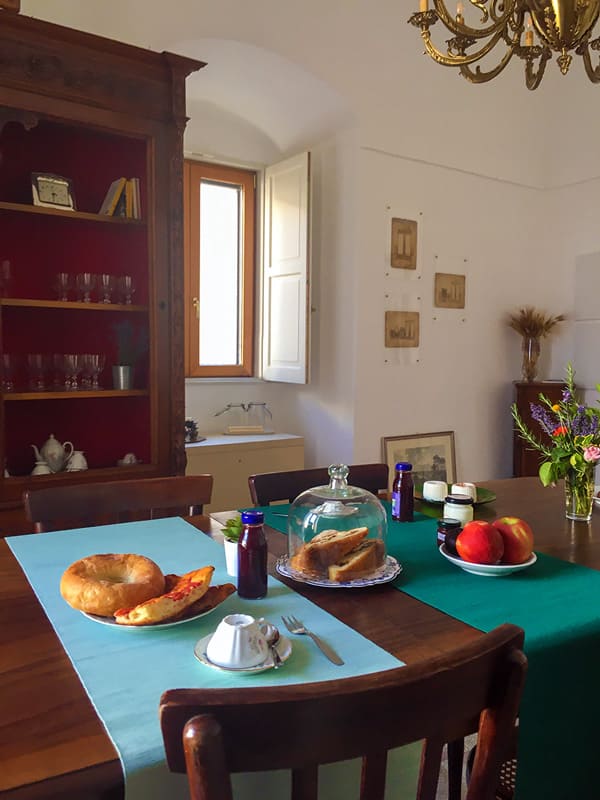 Colazione nel b&b di Acerenza Palazzo Matilde