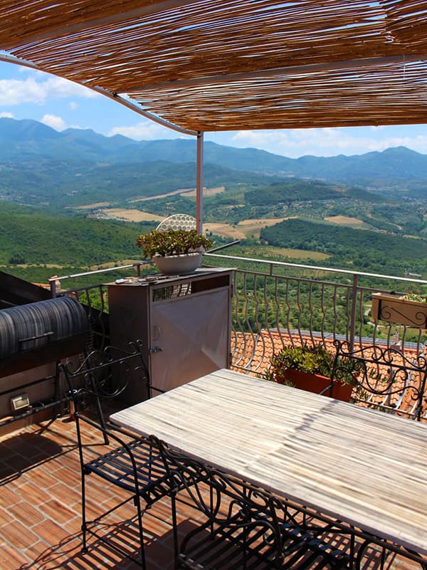 dove dormire in cilento: la casa dei ciottoli, terrazzo con vista