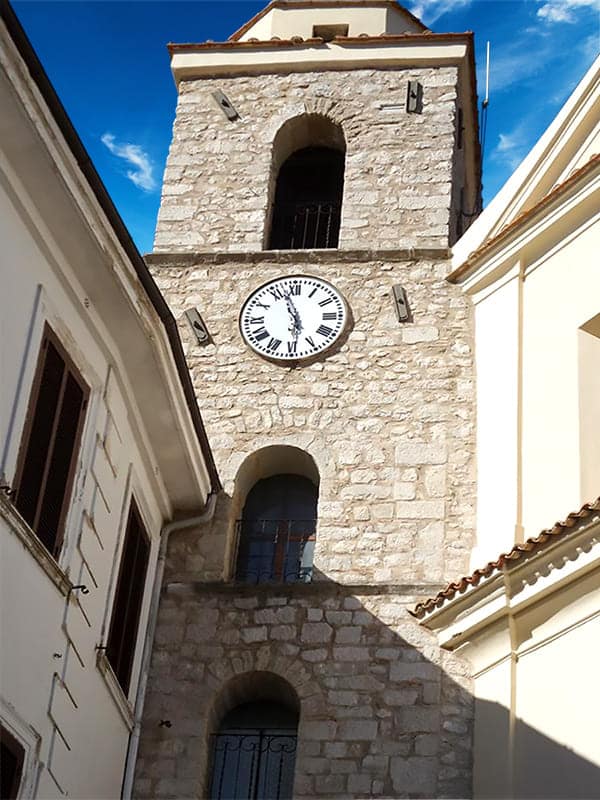 Dettaglio della Torre dell'Orologio a Castro dei Volsci