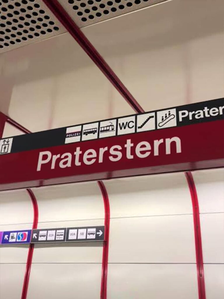 Foto della fermata metro del Prater di Vienna